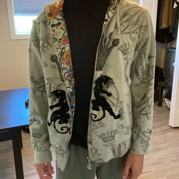 Reversible Christian Audigier hoodie - Picture 9 of 9